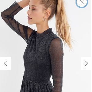 UO Urban Outfitters Glitter Mesh Maxi Dress